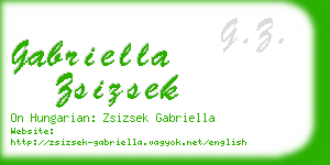 gabriella zsizsek business card